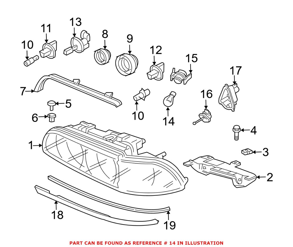 BMW Light Bulb - Front (Turnsignal) (Yellow) (12v-21w) 63217160900